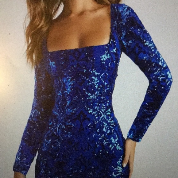 Sequin Bodycon lace-up back mini dress NWT - Picture 1 of 10
